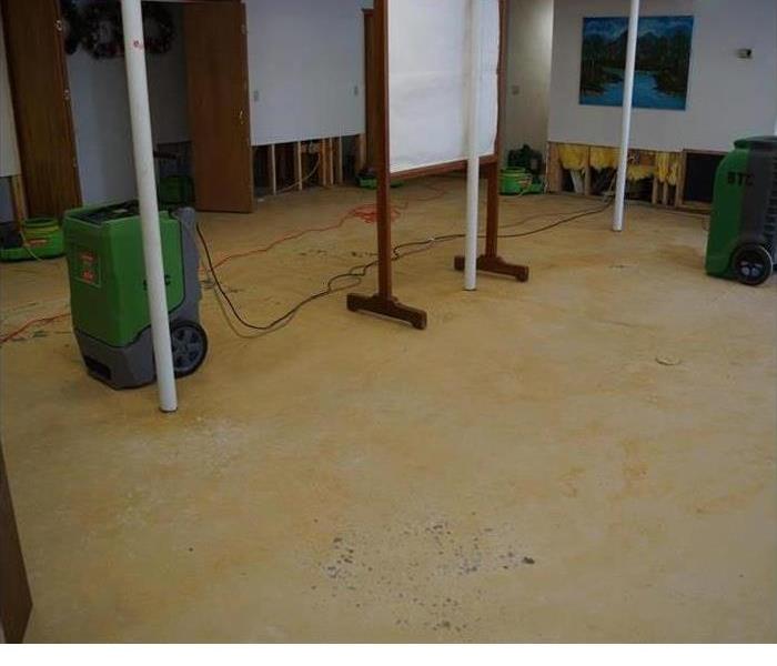 basement damaged by water